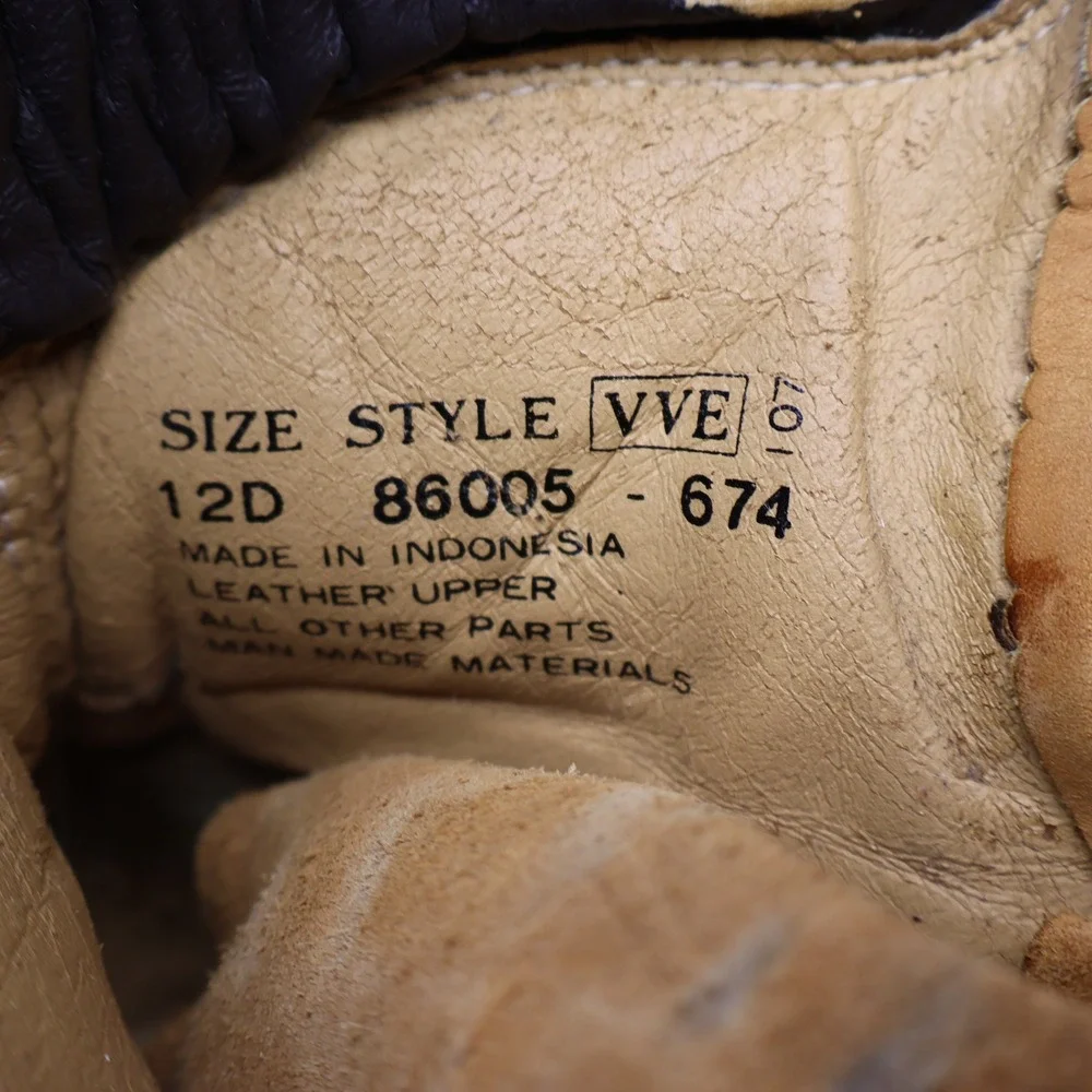 Timberland Mens 12D Work Boots Brown Premium Leather Rugged Waterproof 86005-674